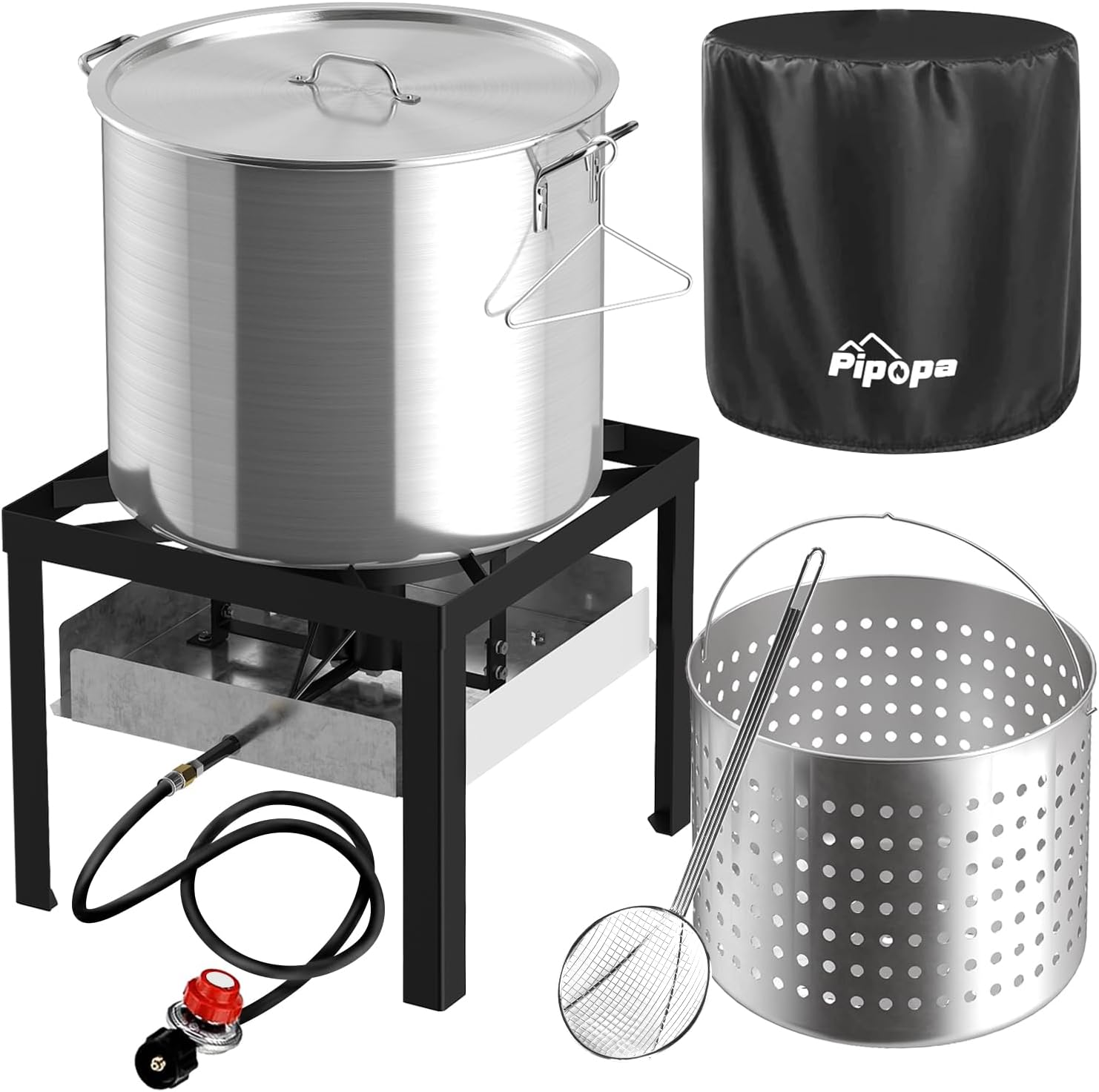 80QT Crawfish Boiler with Dustproof Cover and Skimmer Included