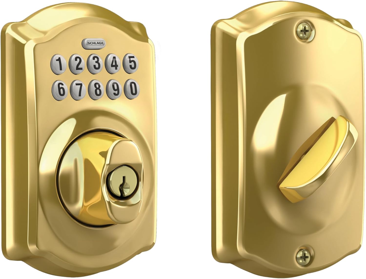Schlage BE365 Camelot Keypad Deadbolt for Keyless Entry Security
