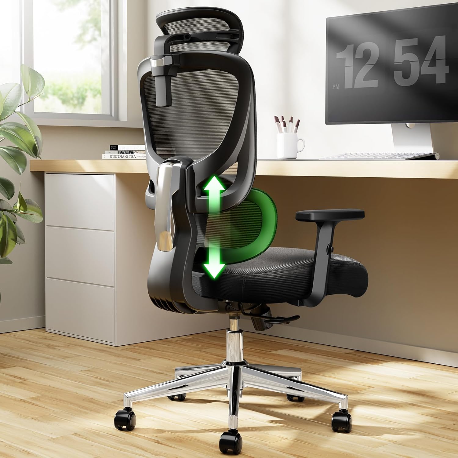 Marsail Ergonomic Gaming Chair - Height Adjustable Lumbar Support