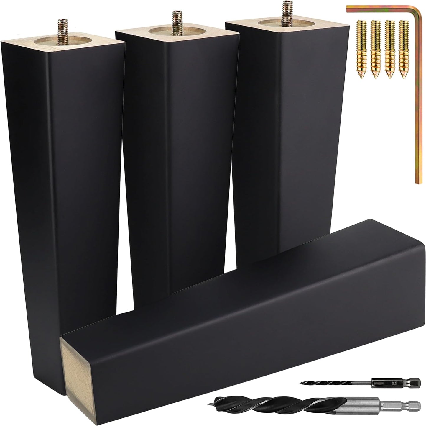Premium Black Square Furniture Legs for All Types of Furniture