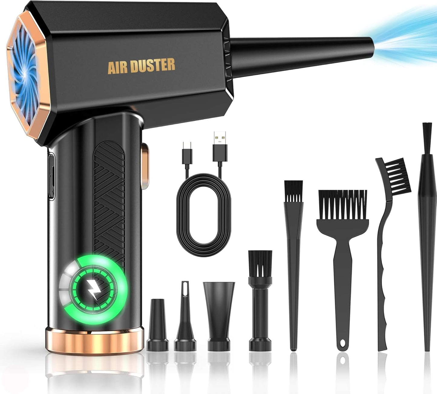 110000RPM Electric Air Duster - Cordless Keyboard Cleaner