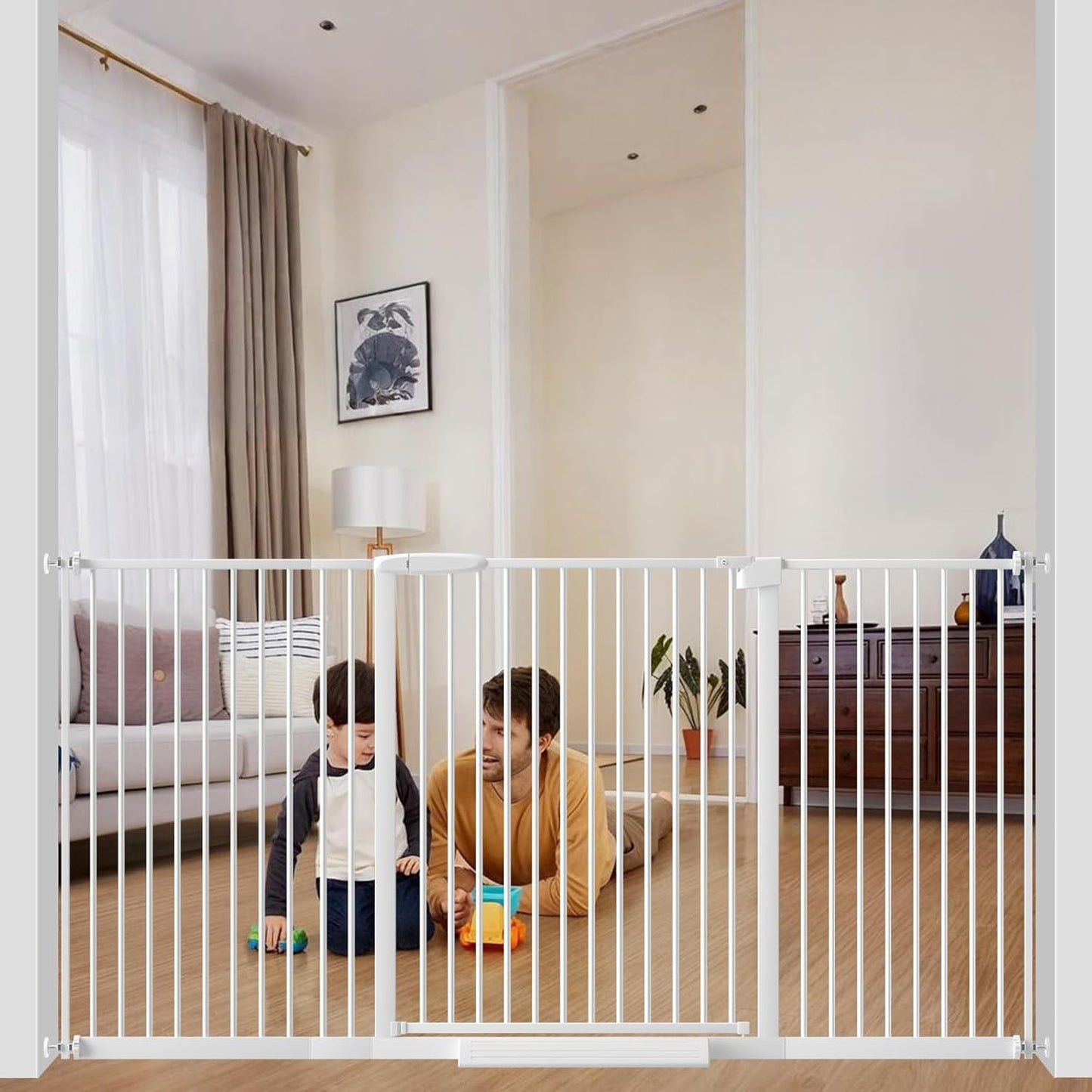 Ultra Narrow Spacing Extra Wide Dog Pet Gate for Safety