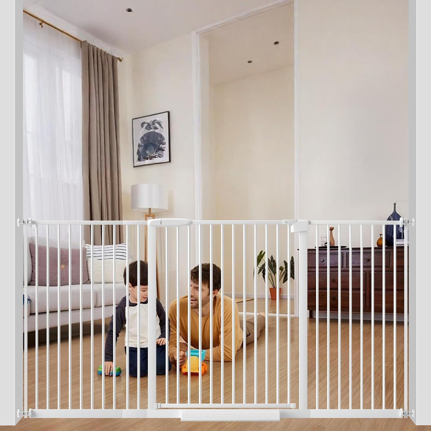 Ultra Narrow Spacing Extra Wide Dog Pet Gate for Safety
