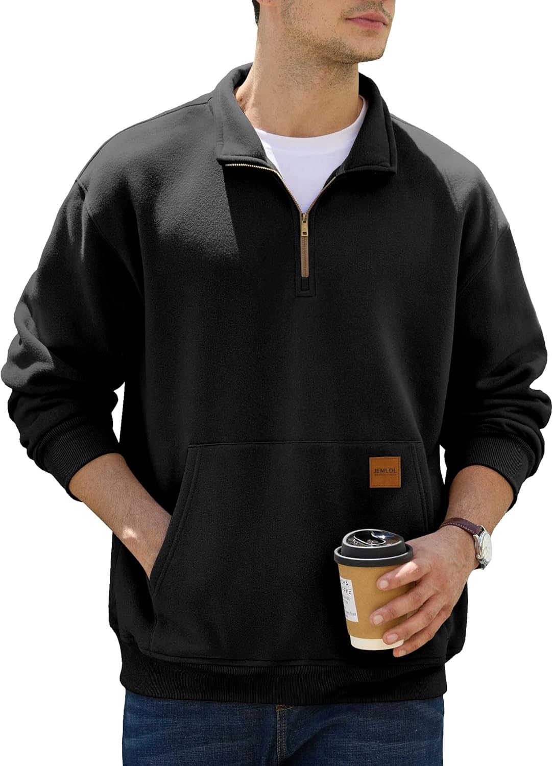Men's Fleece Quarter Zip Pullover for Comfort and Style