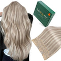 Wire Hair Extensions Blonde Highlight Invisible Wire Human Hair