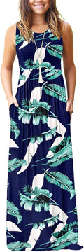 AUSELILY Women's Sleeveless Loose Maxi Dress - Comfortable Summer
