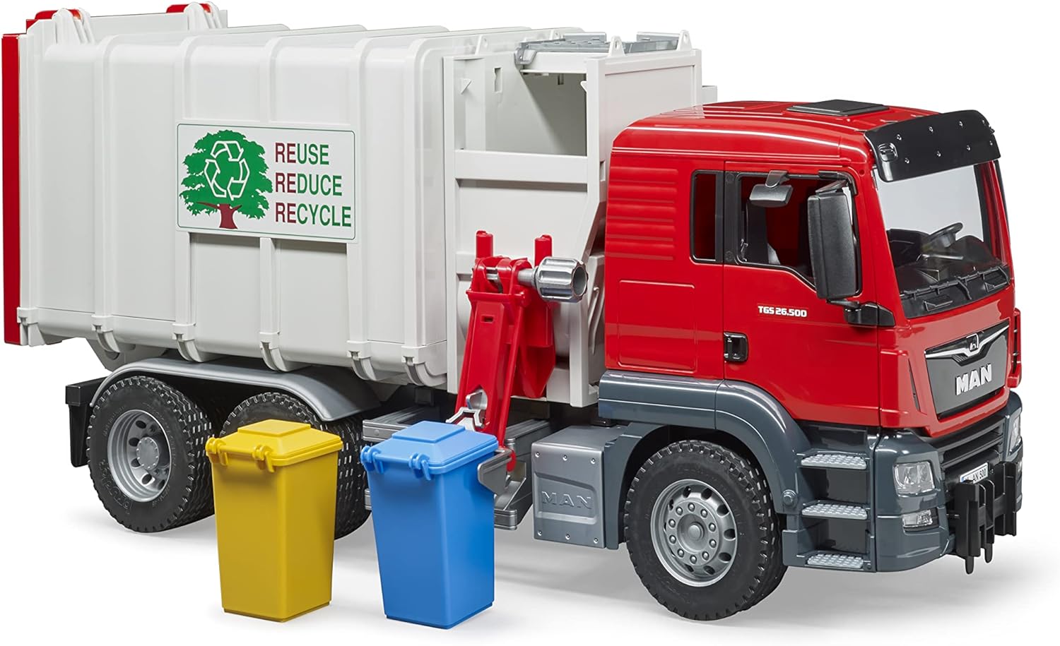 Bruder Toys Man TGS Side Loading Garbage Truck for Kids