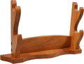 Mythrojan Solid Wood Sword Stand Wall Mount Display Rack - Two Tier
