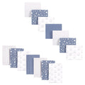 Burp Cloths and Receiving Blankets Set - 14-Piece Cloud Mobile Blue