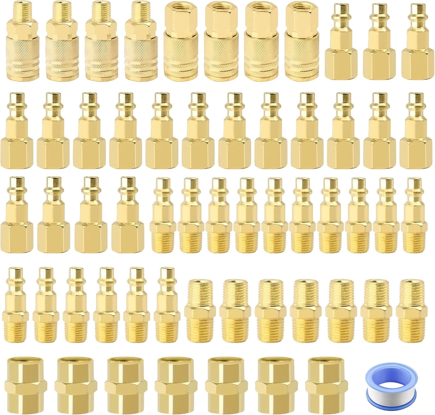 ANRIWT 55-Pc Air Tool Fittings Kit - Quick Connect for Effortless Tasks