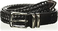 Perry Ellis Men's Portfolio Braided Leather Belt - Bonded Leather Fit