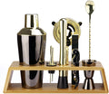 10Pcs Bartender Kit Bar Set 24OZ Black & Gold Cocktail Shaker Set