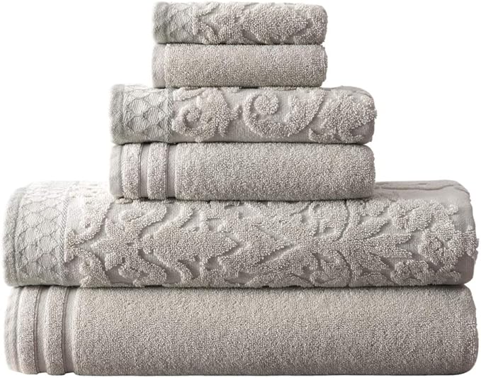 Modern Threads 6-Piece Ultra Soft 100% Combed Cotton Towel Set