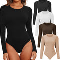 BALENNZ Womens Long Sleeve Bodysuit Crew Neck - Smooth Second Skin