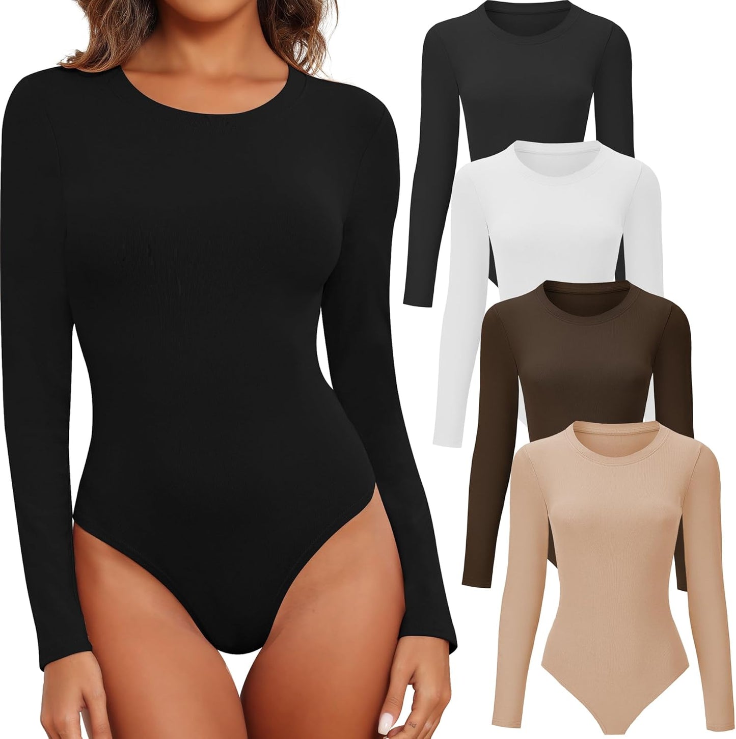 BALENNZ Womens Long Sleeve Bodysuit for Trendy Fall Fashion