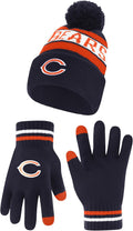 Ultra Game NFL Super Soft Winter Beanie and Warm Touch Screen Gloves