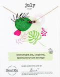 SoulKu Handcrafted July Ruby Birthstone Necklace - Everyday