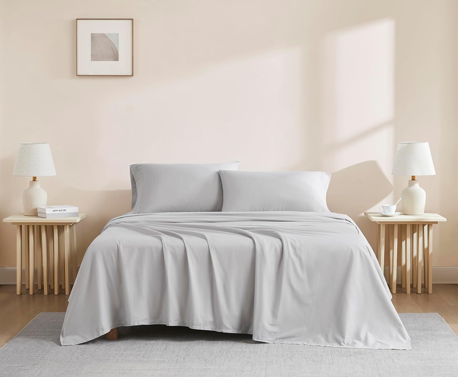 Organic Cotton Queen Sheet Set with Deep Pocket for Comfort