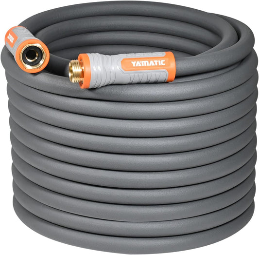 YAMATIC Heavy Duty Garden Hose 5/8 in x 100 ft for All-Weather Use