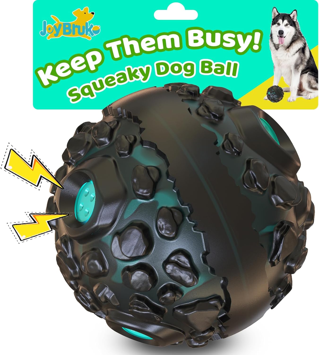 Durable Squeaky Dog Ball - Keep Them Busy! 