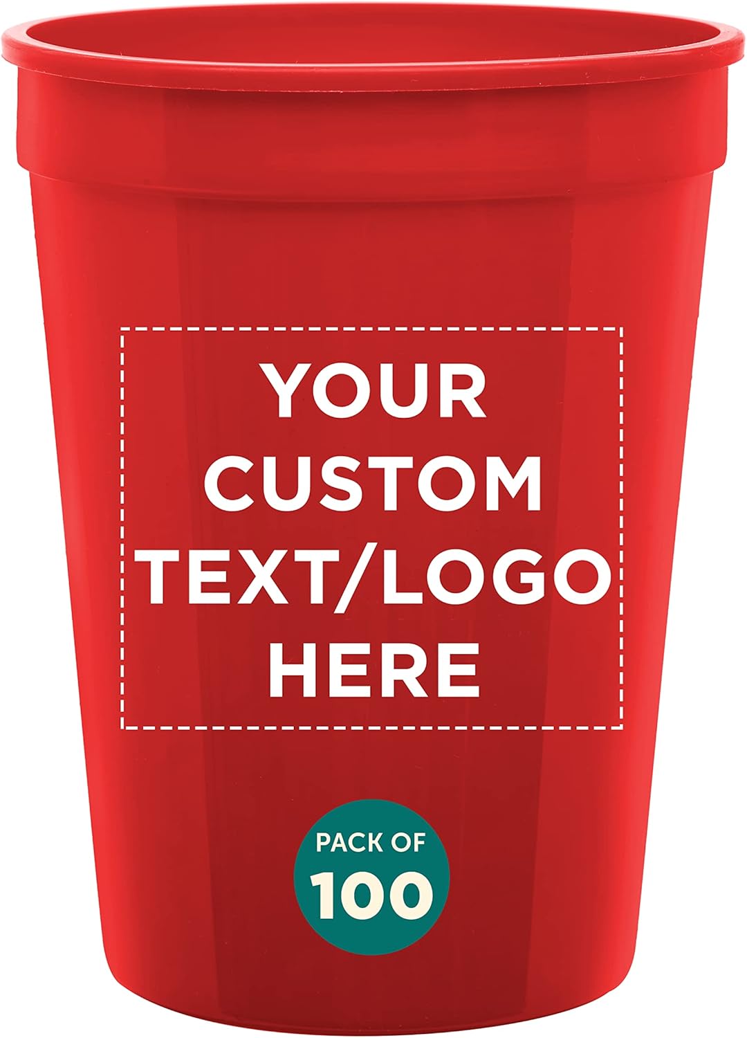 Custom Disposable Plastic Cups 12 oz Set of 100 for Events