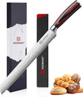 KEEMAKE Bread Knife 10 in Serrated Bread Slicer - Clean, Consistent