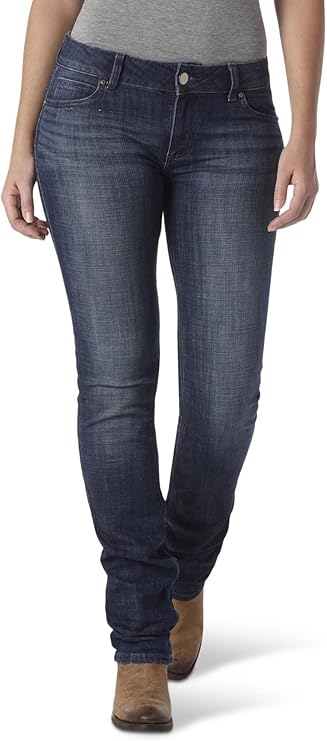 Wrangler Women's Western Mid Rise Stretch Straight Leg Jean Review