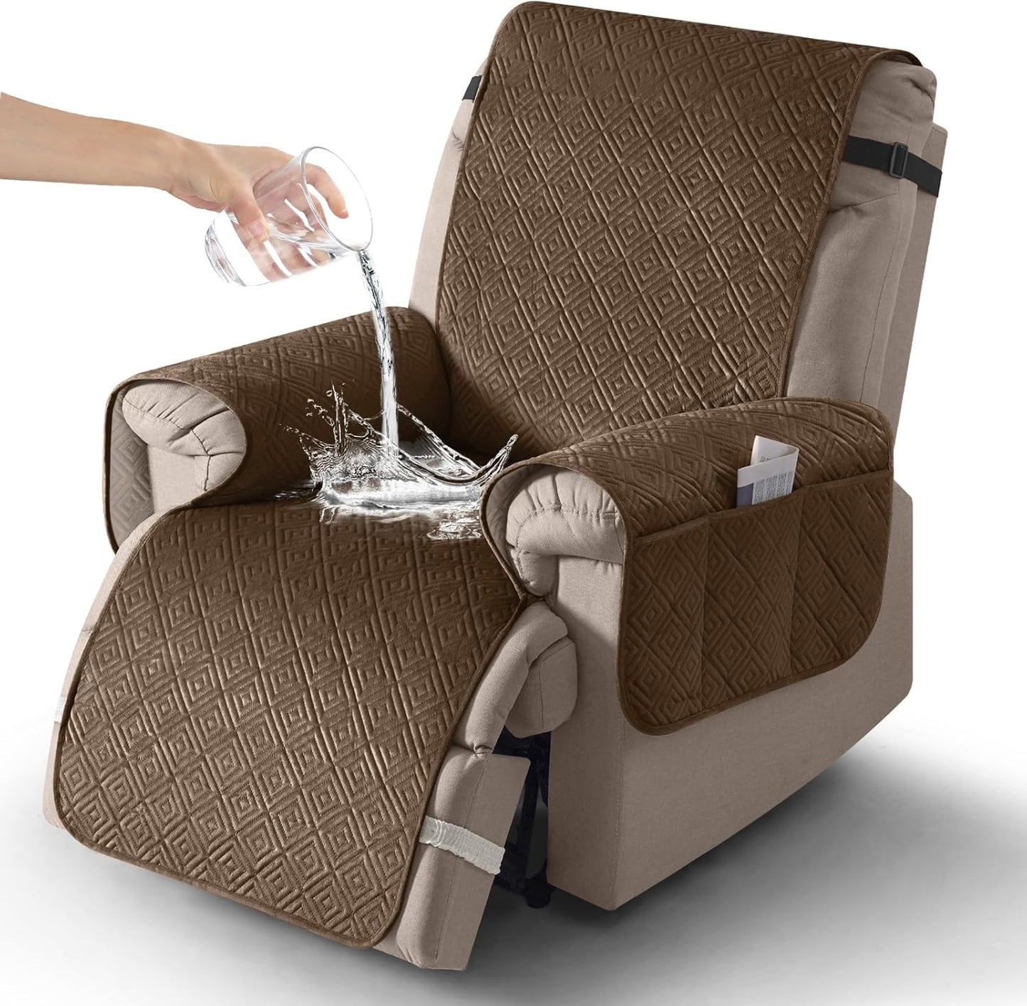 Timeles Velvet Recliner Chair Cover - Waterproof & Stylish