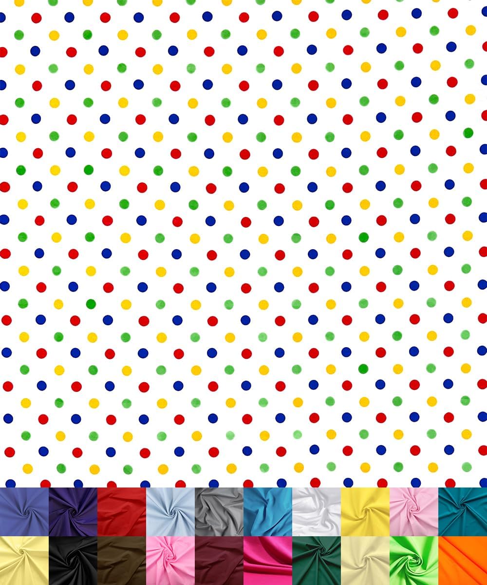 Barcelonetta Poly Cotton Fabric for Sewing - Lightweight Broadcloth