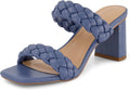 Dunes Braided Heel Sandal with Memory Foam - Comfortable 2.5in Heel