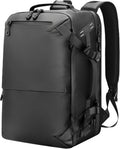SWICKY Laptop Black Travel Backpack 40L - Carry-on Weekender Bag