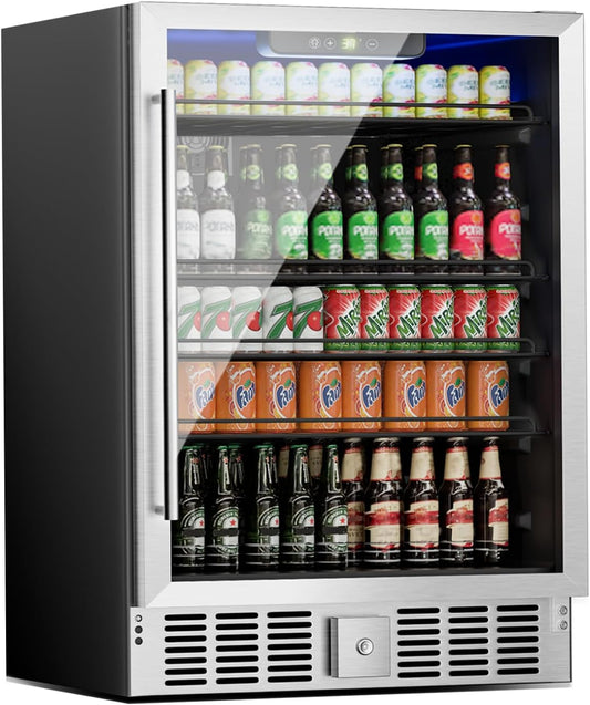 24 inch Beverage Refrigerator Cooler for Soda, Beer, or Wine
