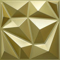 3D Modern Diamond Wall Panels 33 Pack - Champaign Gold Accent