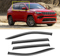 Window Visor for 2017-2025 Jeep Compass - Outside-Mount Dark Smoke
