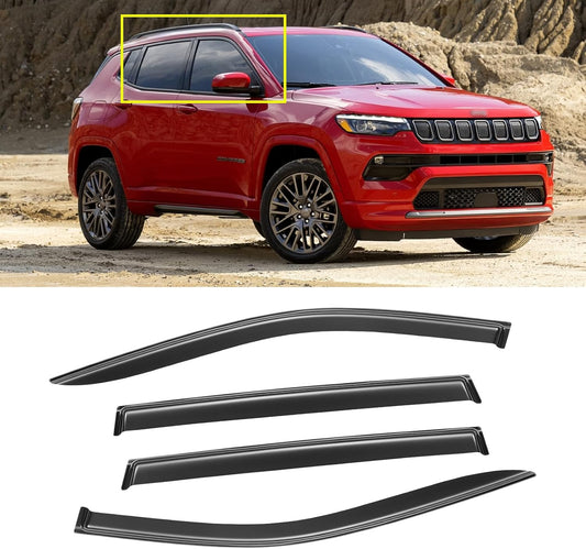 Window Visor for Jeep Compass 2017-2025 - Durable Rain Guards