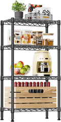 IZEUK 4 Tier Stainless Steel Storage Shelves for Home and Office