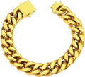 ChainsHouse Stainless Steel Cuban Link Bracelet for Men - Durable