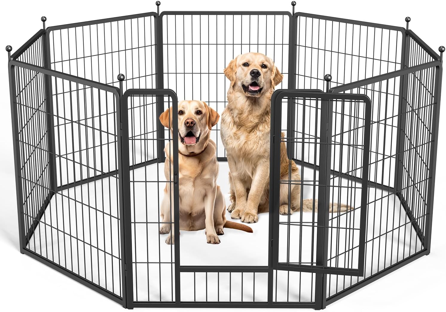 Simple Deluxe Dog Playpen Indoor Outdoor for Small Medium Dogs