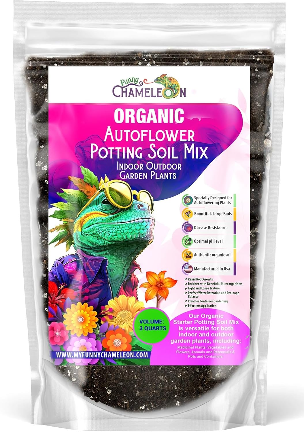 Organic Autoflower Potting Soil Mix for Healthy Plant Growth