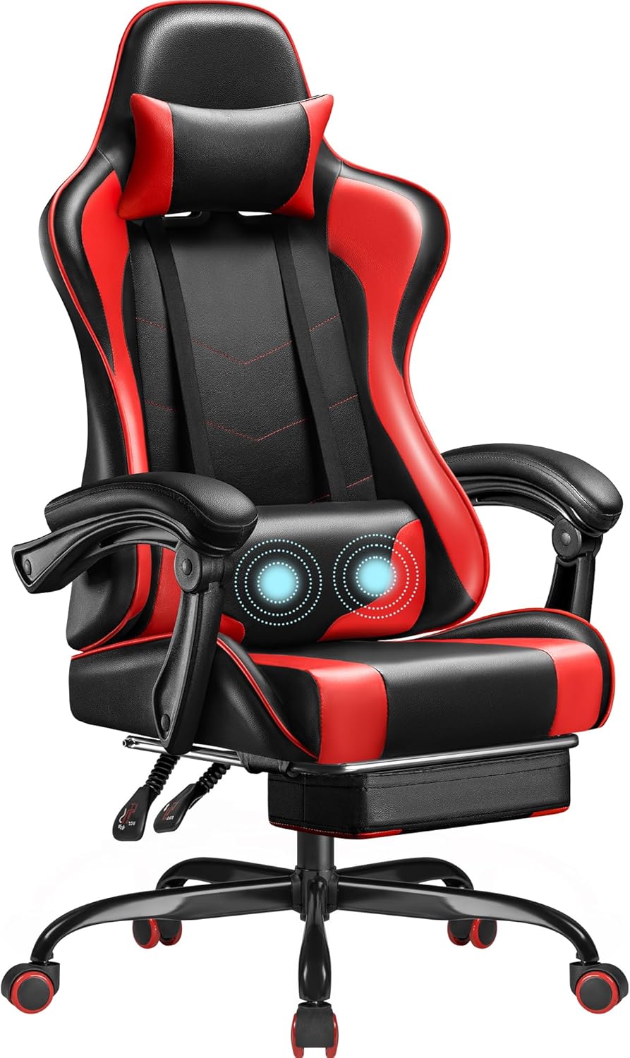 Homall Gaming Chair with Footrest and Massage Support for Comfort