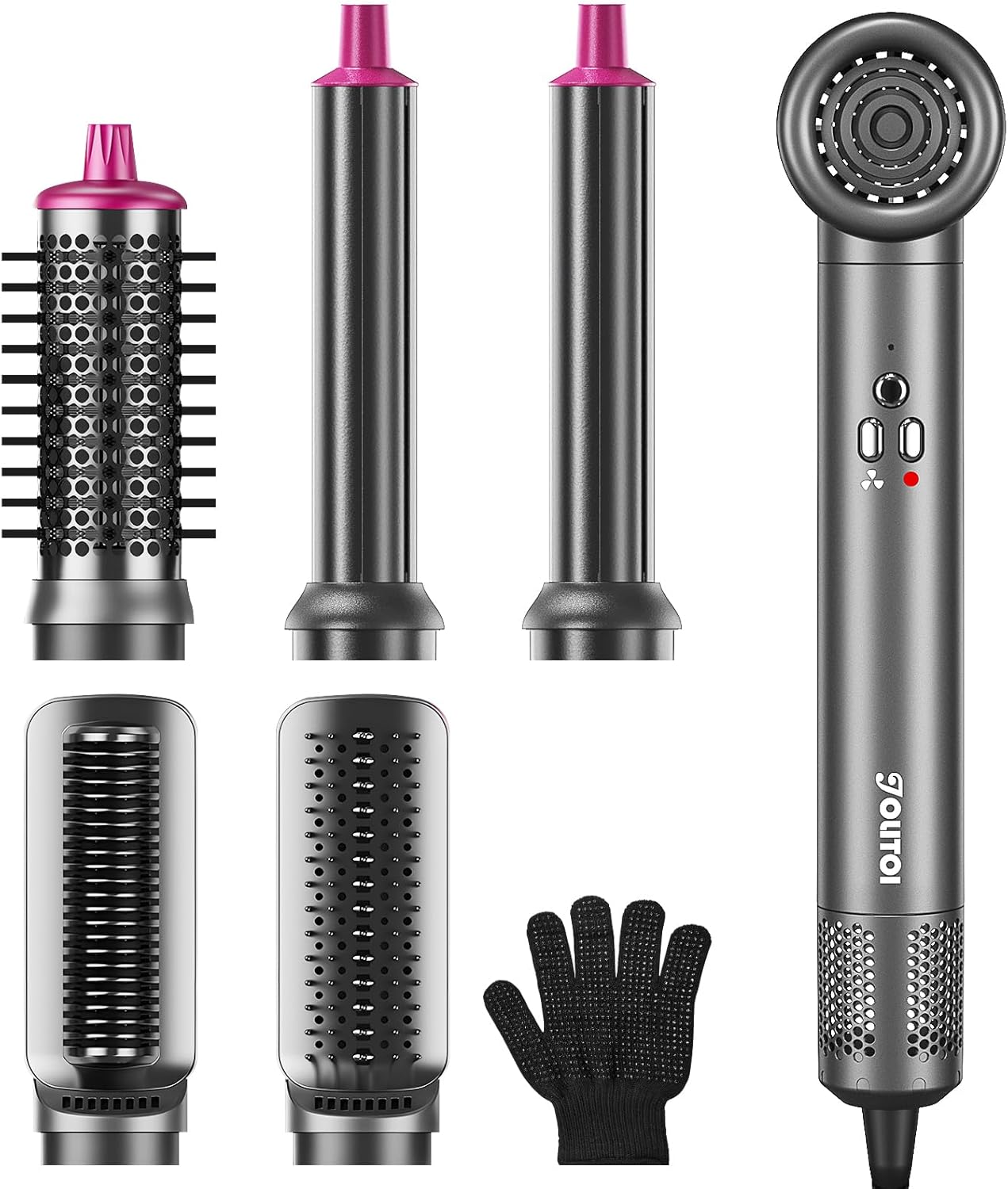 Jolitoi 6-in-1 High-Speed Ionic Hair Brush