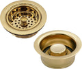 Polished Brass 4-1/4 in Post Style Kitchen Basket Strainer - Large Fit