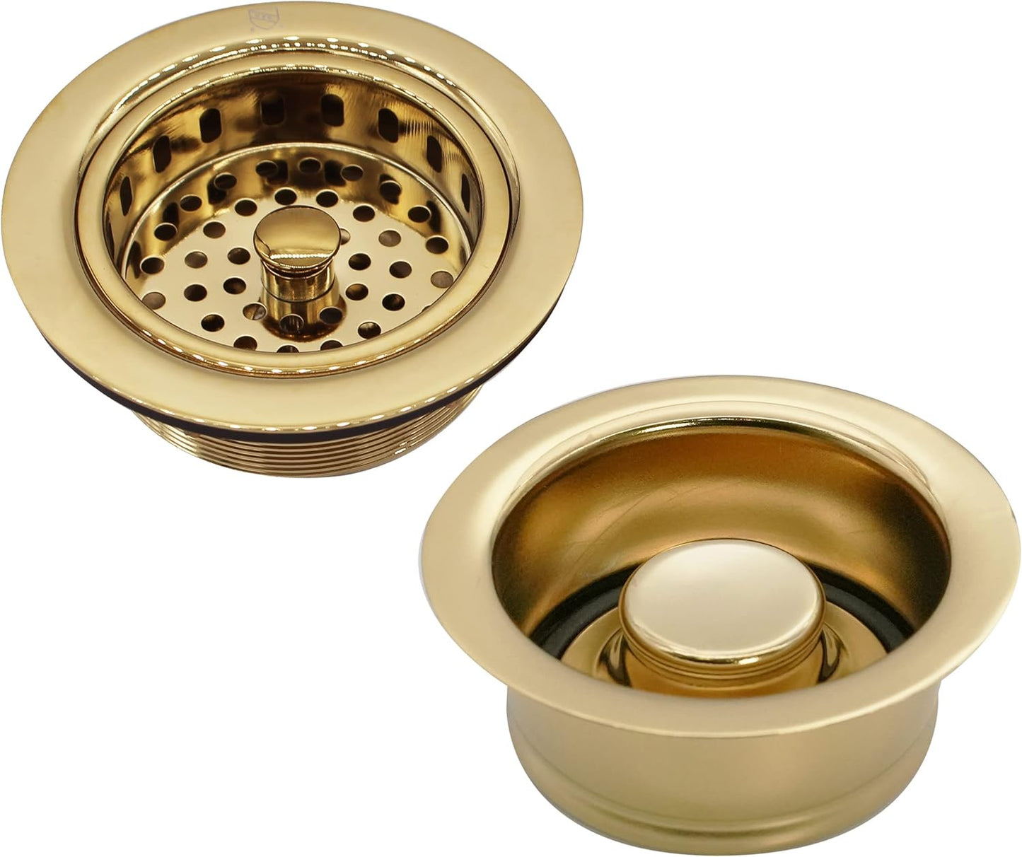 Large Kitchen Basket Strainer with Waste Disposal Flange Set