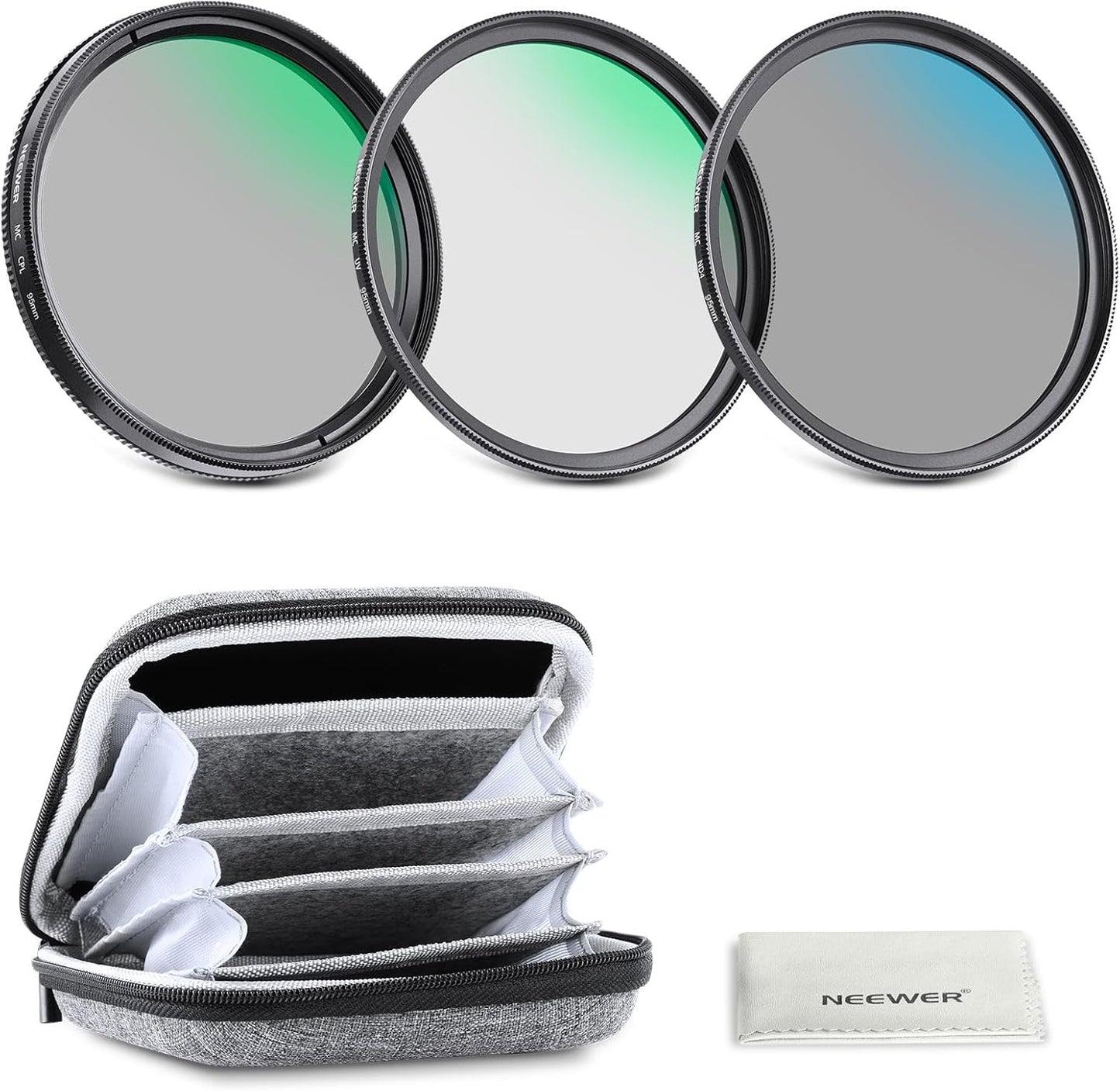 NEEWER 95mm UV CPL ND Lens Filter Kit for Stunning Photography