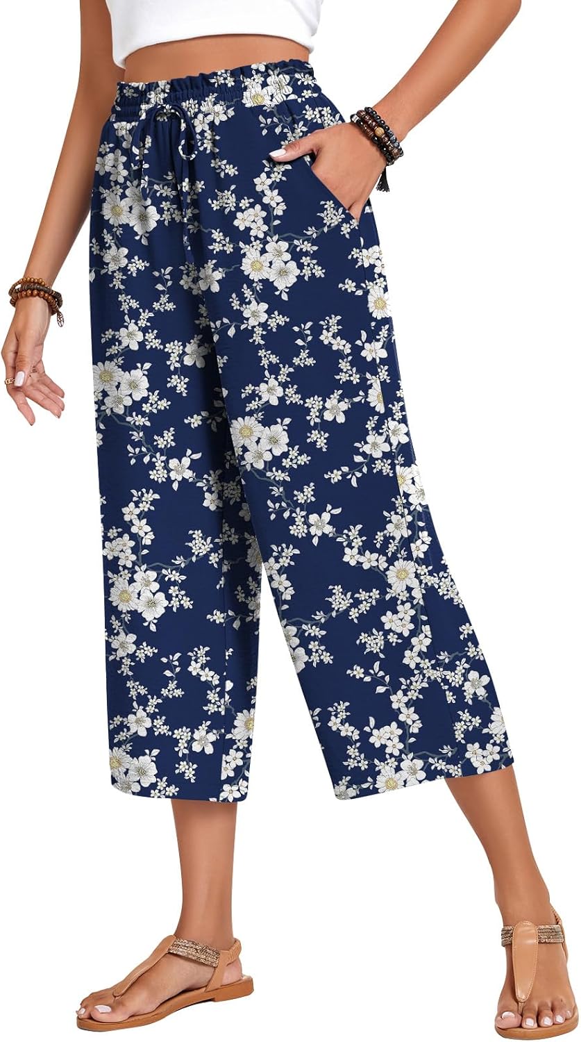 Anyhold Women's Capri Pants for Casual and Comfortable Wear
