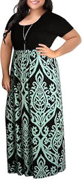 Nemidor Women's Chevron Print Plus Size Casual Maxi Dress Review