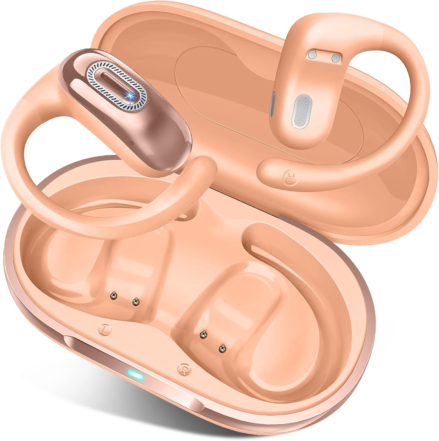 Open Ear Headphones with 50H Playtime and IPX7 Waterproof Design