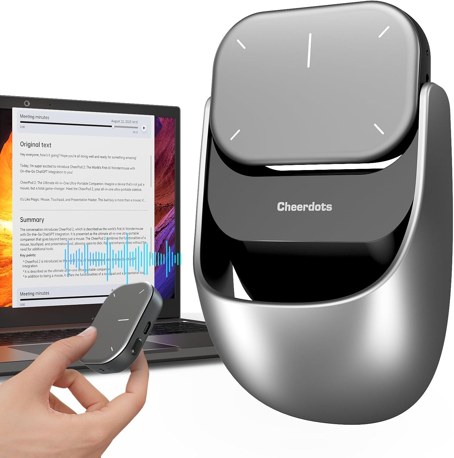 2025 AI Wireless Mouse with Voice Recorder and Presentation Clicker