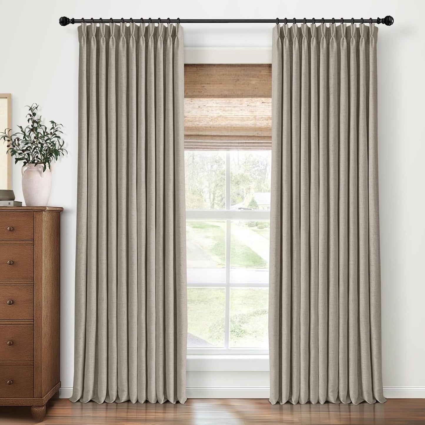 Pinch Pleated Blackout Curtains for Bedroom and Living Room