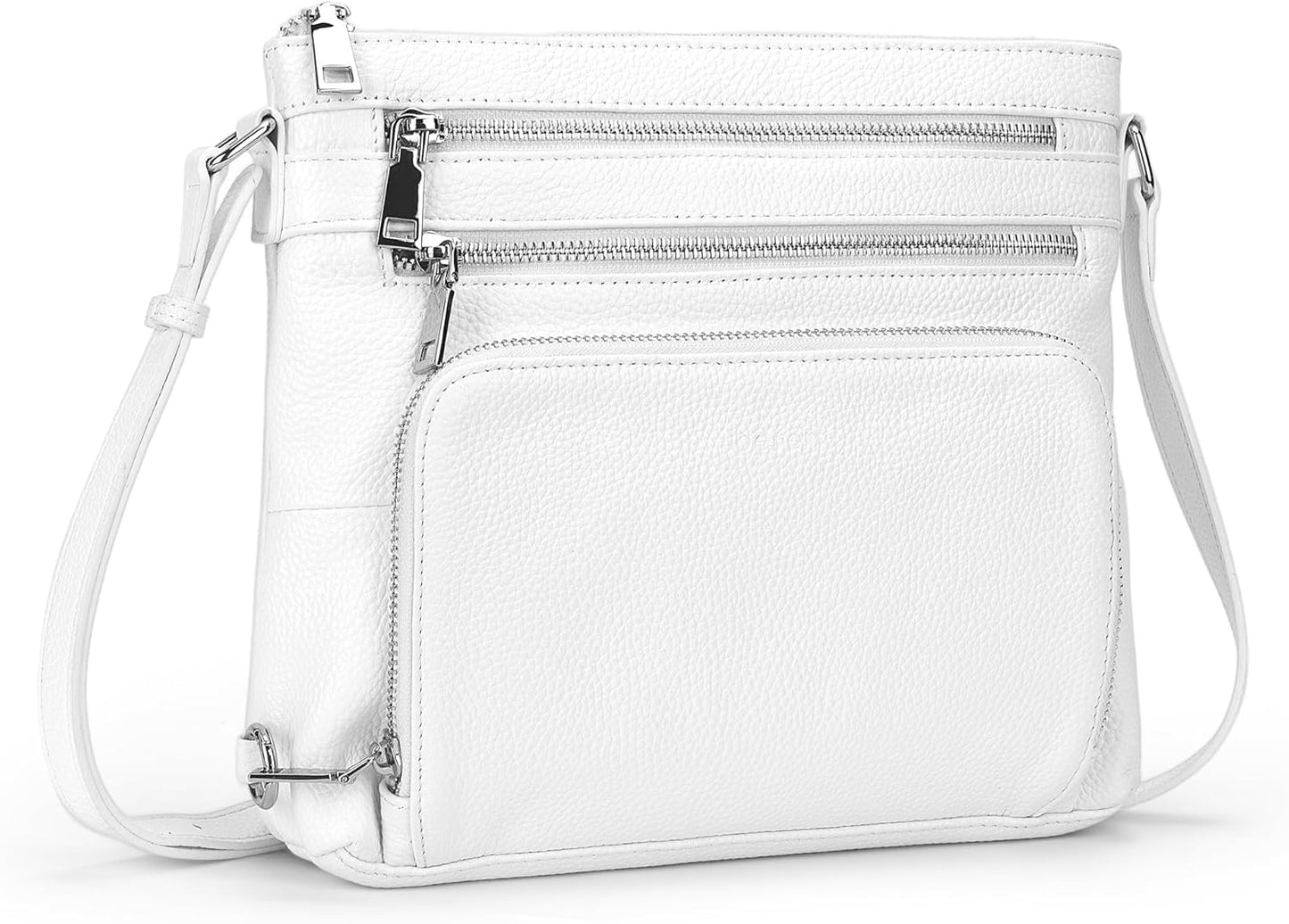 Genuine Leather Crossbody Bag with RFID Wallet for Women
